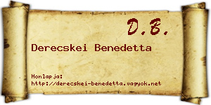 Derecskei Benedetta névjegykártya